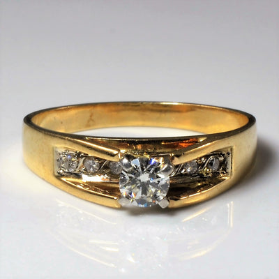 High Set Diamond Engagement Ring | 0.32ctw | SZ 8.75 |
