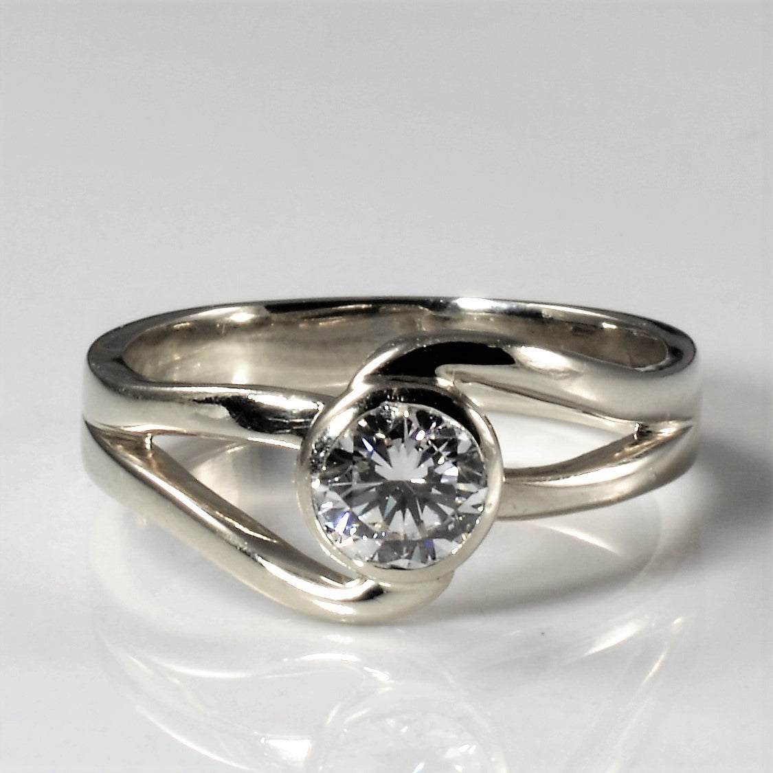 Bezel Set Solitaire Diamond Ring | 0.48ct | SZ 5.5 |