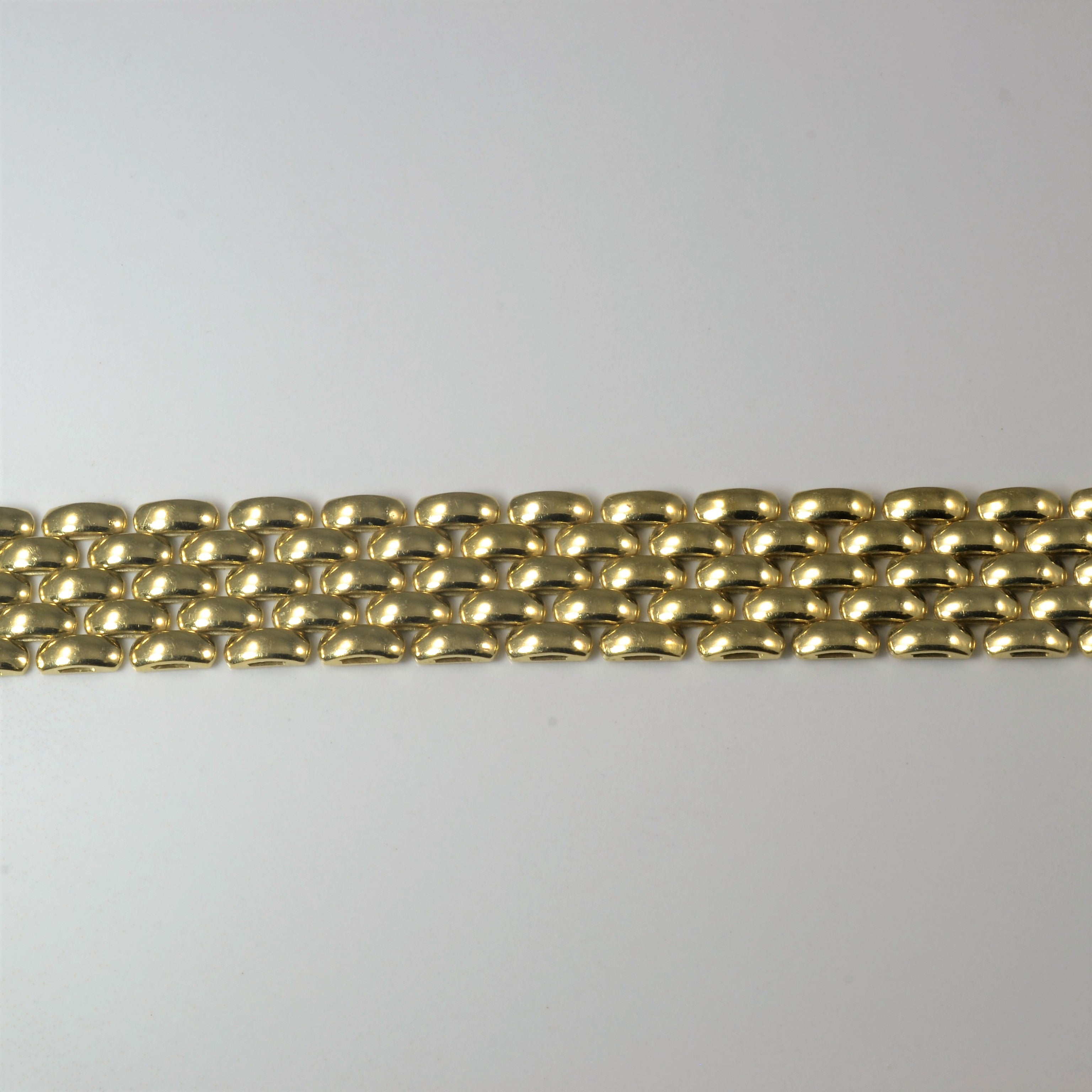 14k Yellow Gold Watch Strap Style Gold Bracelet | 7.5" |