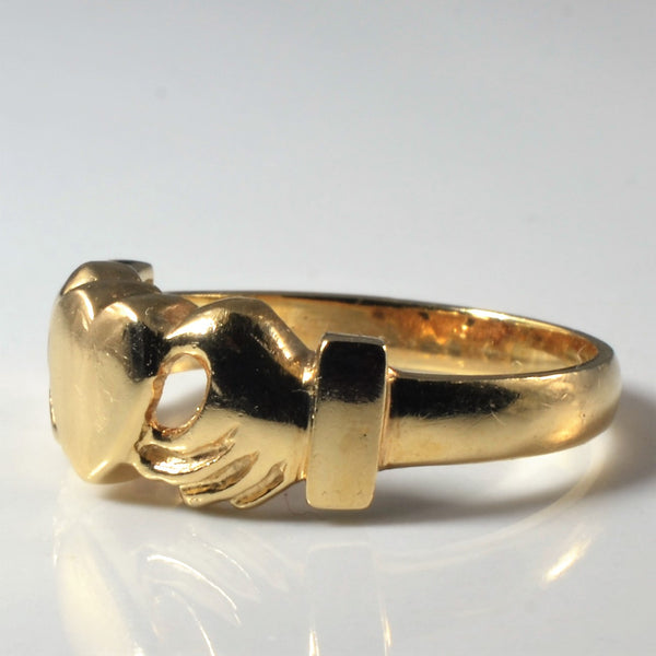 Yellow Gold Claddagh Ring | SZ 6.5 |