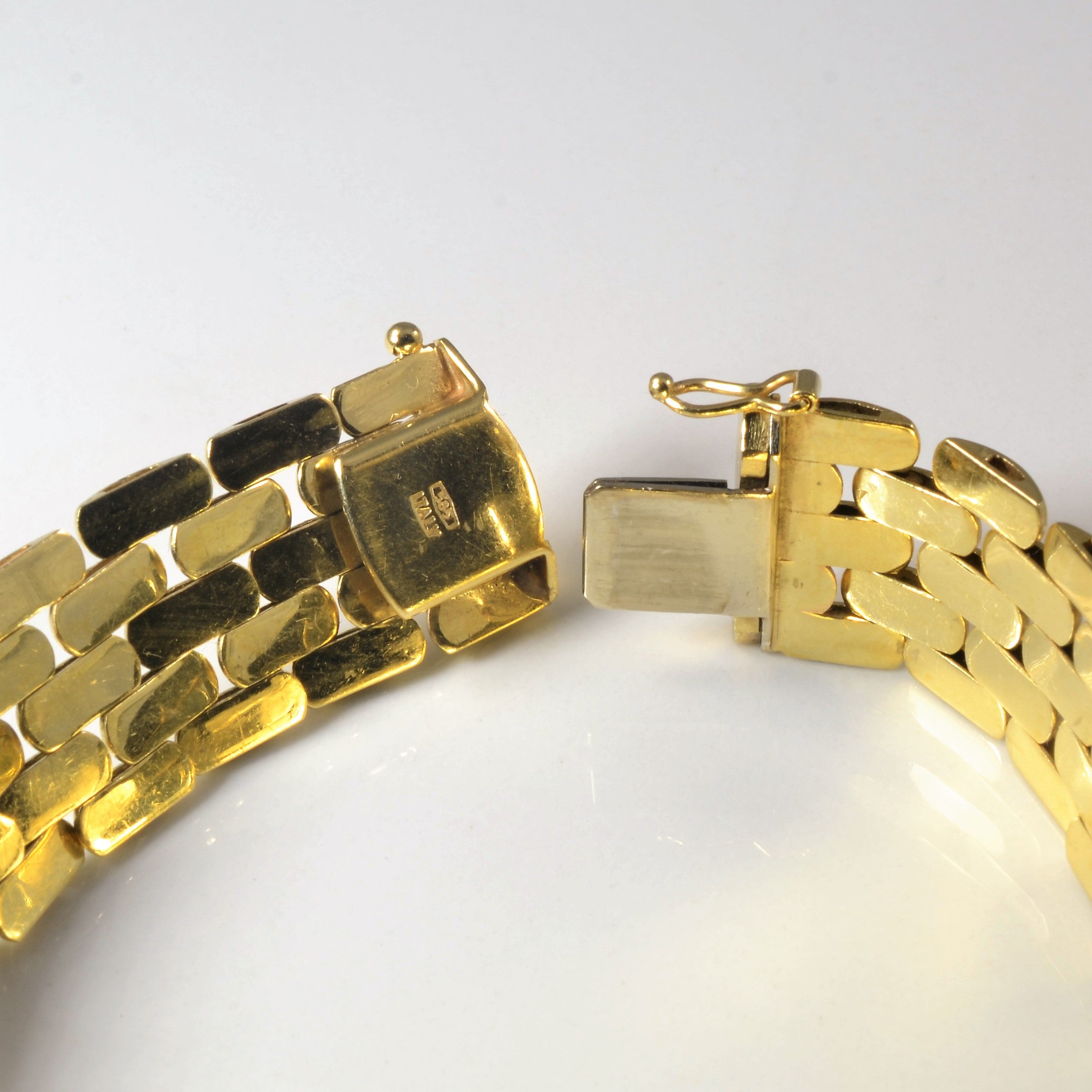 14k Yellow Gold Watch Strap Style Gold Bracelet | 7.5" |