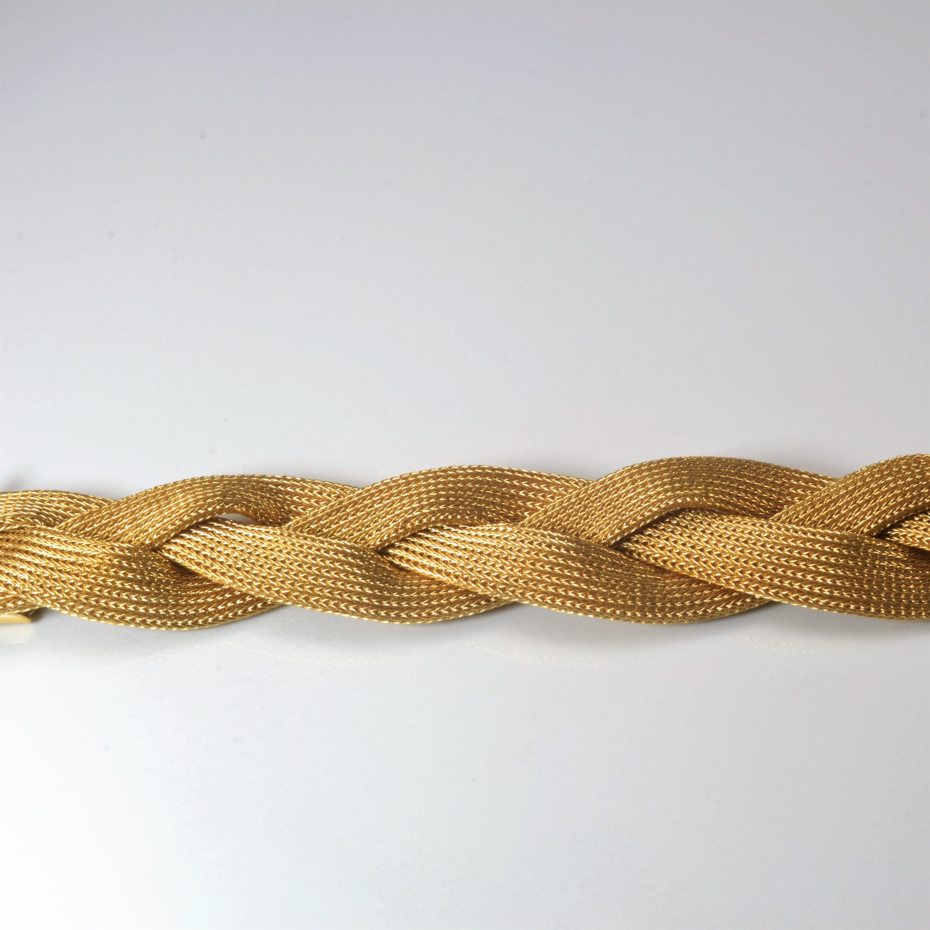 Vintage Italian 'Cerutti & Fare' 18k Braided Gold Bracelet | 7.5" |