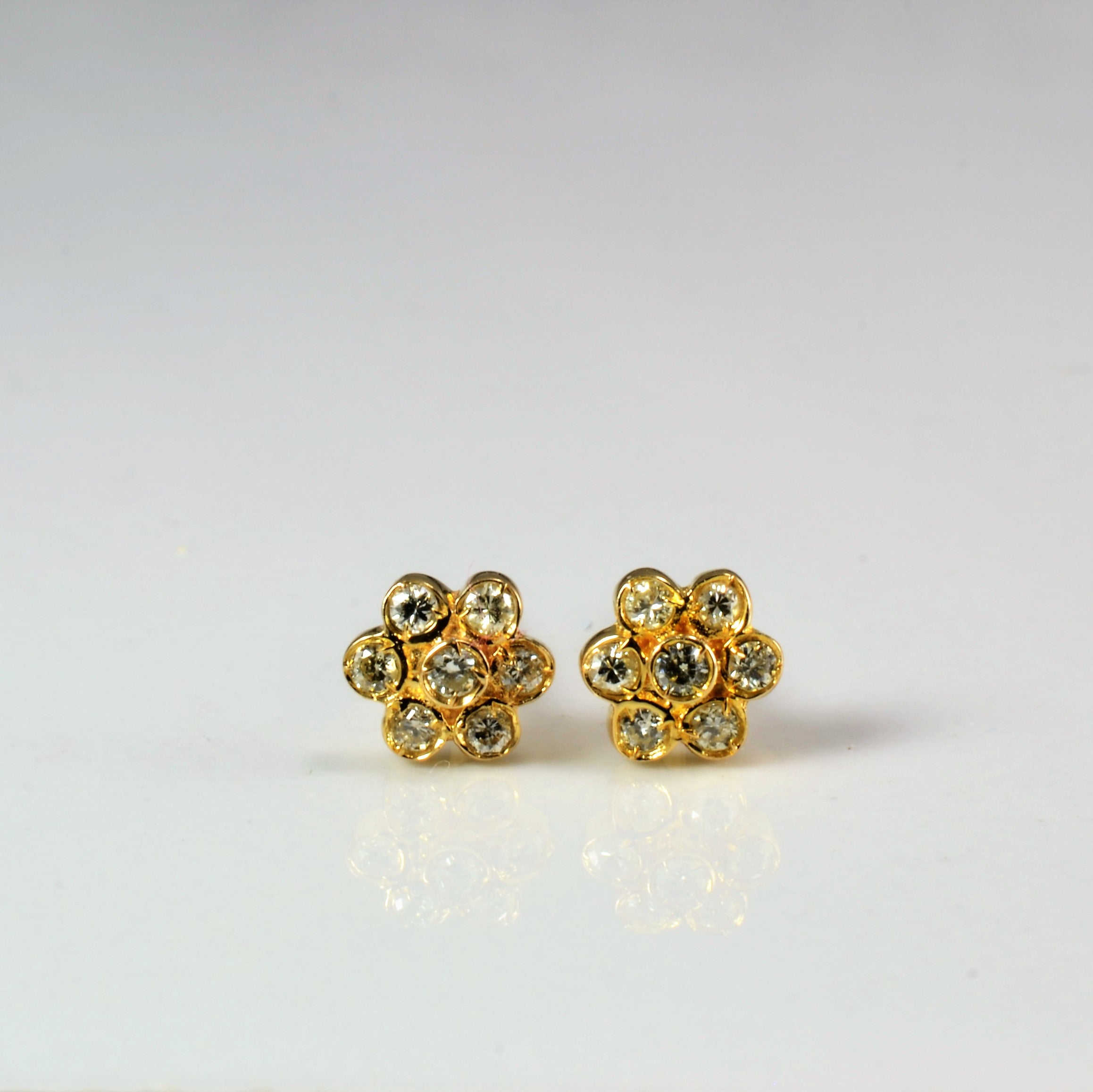 Cluster Set Diamond Stud Earrings | 0.14 ctw |