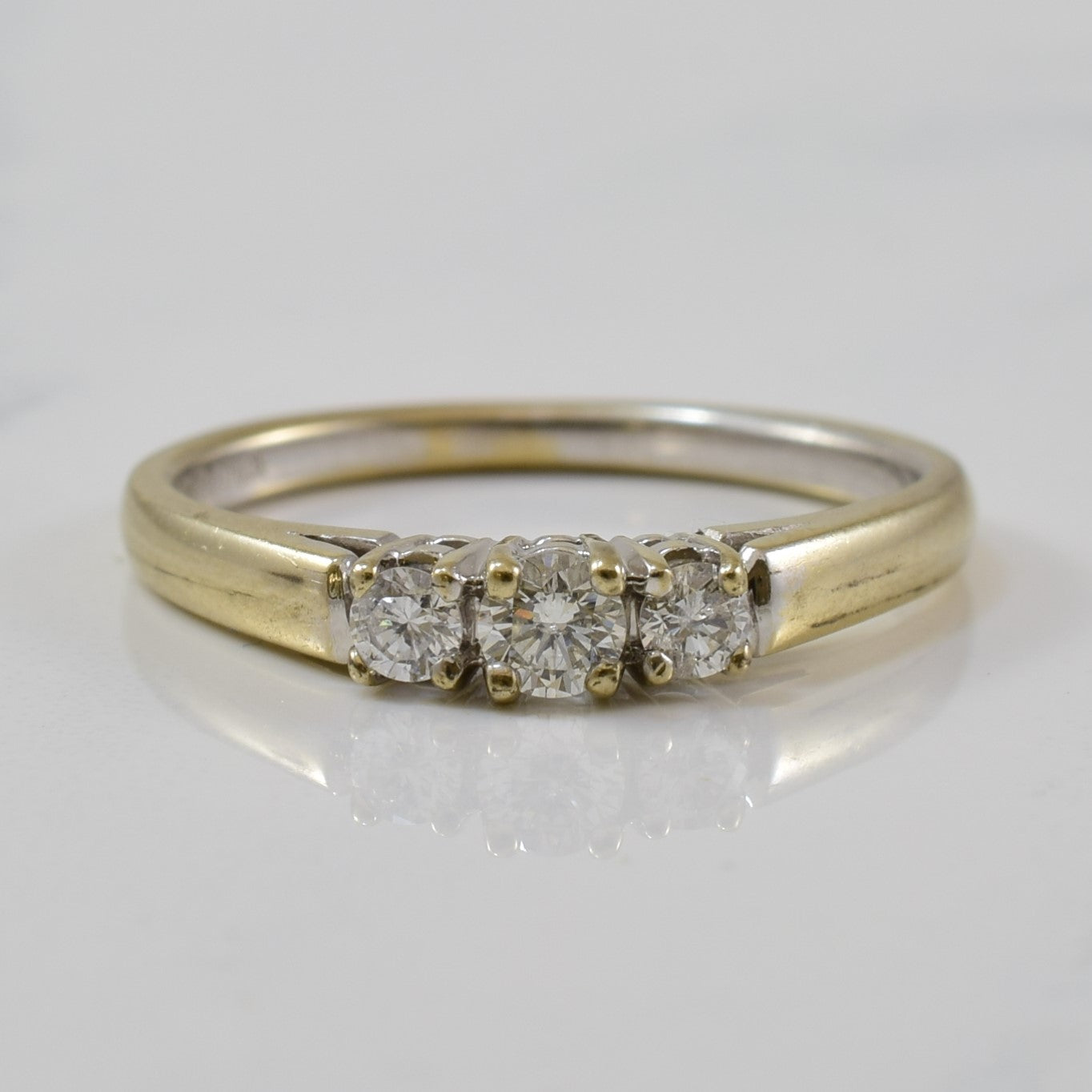 Three Stone Diamond Ring | 0.22ctw | SZ 6.75 |