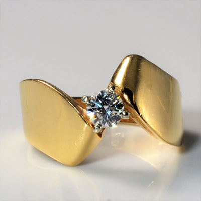 Diamond Solitaire Bypass Ring | 0.22ct | SZ 4.75 |
