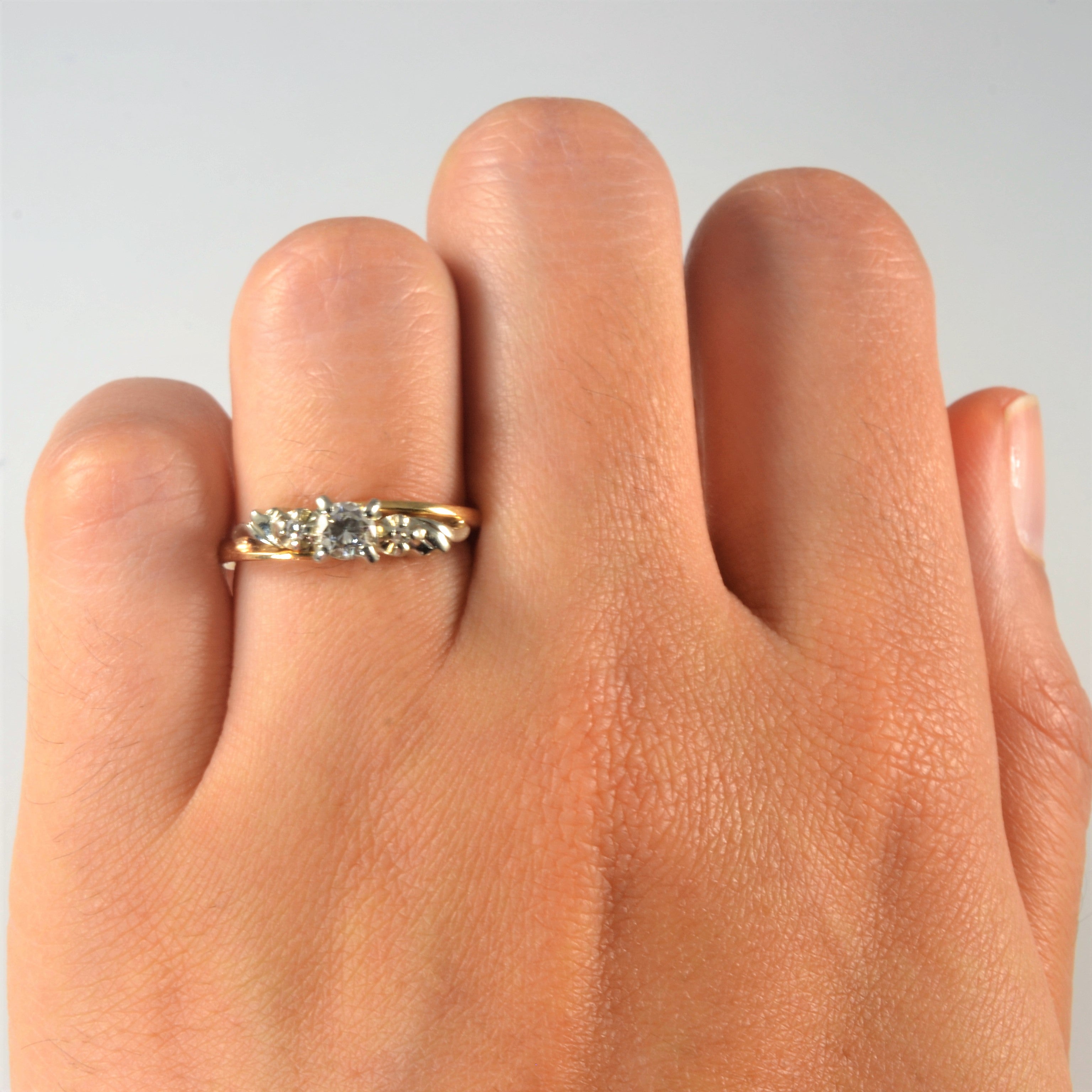 Offset Three Stone Diamond Ring | 0.24ctw | SZ 4.75 |