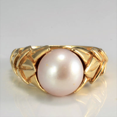 Tapered Solitaire Pearl Ring | SZ 8 |