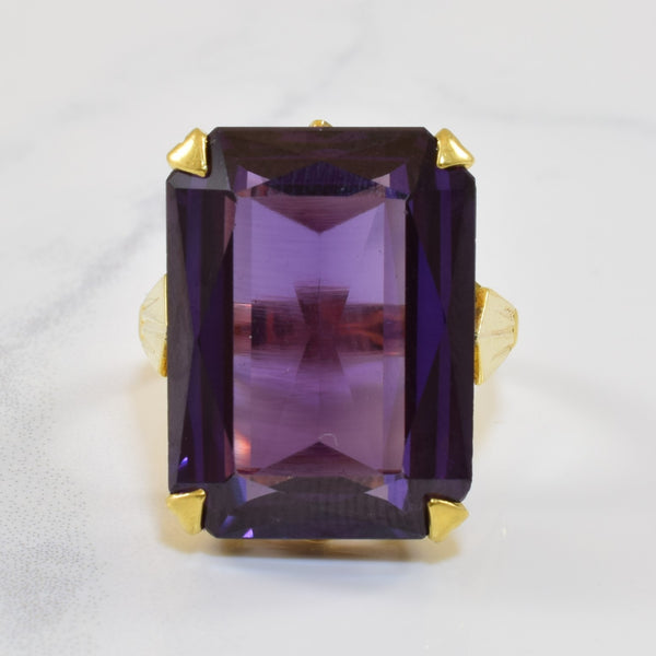 Synthetic Purple Sapphire Cocktail Ring | 26.00ctw | SZ 7.25 |