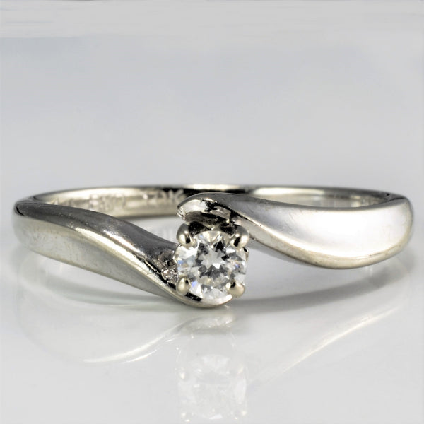 Bypass Solitaire Diamond Ring | 0.08 ct, SZ 6.25 |