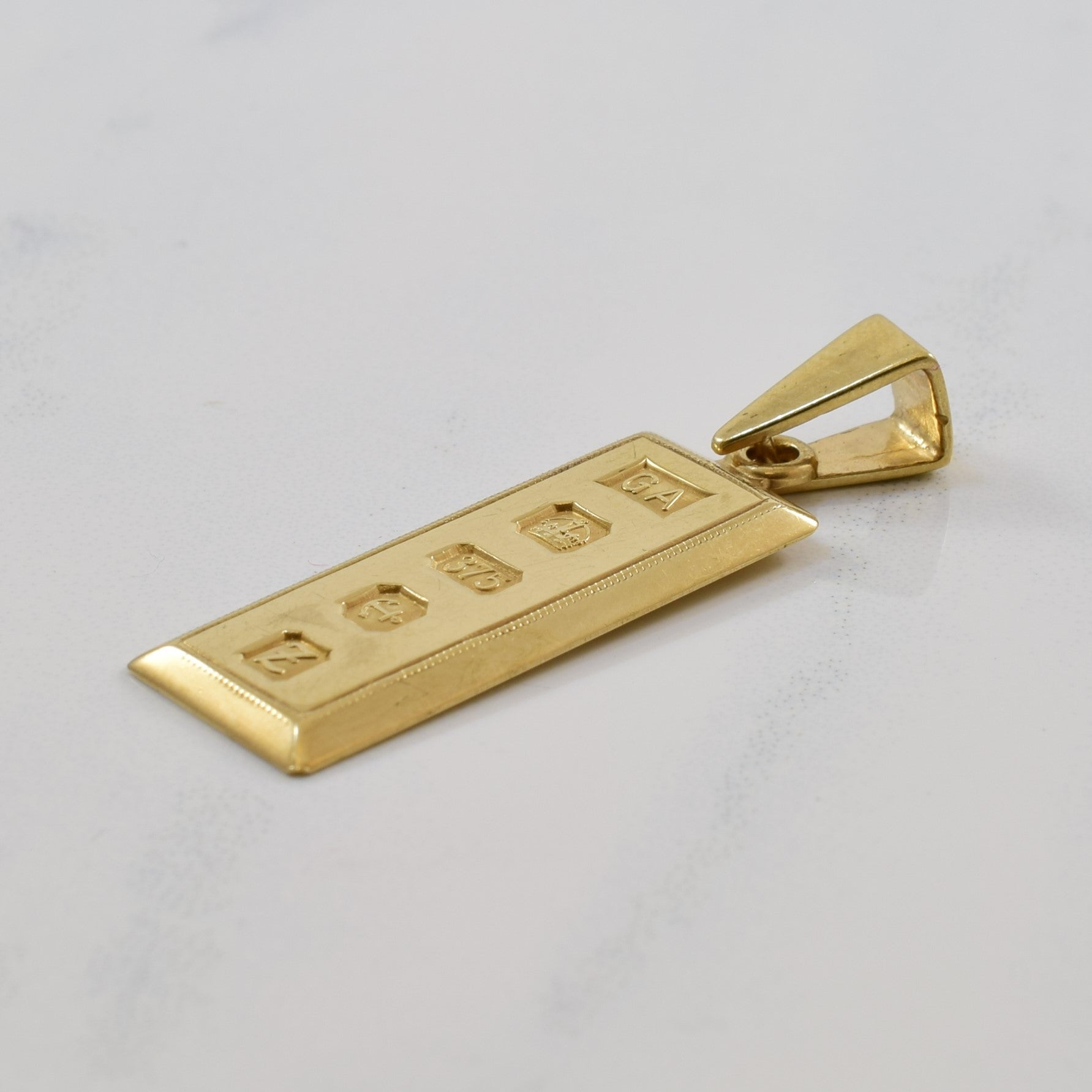 1990s Gold Bar Pendant |