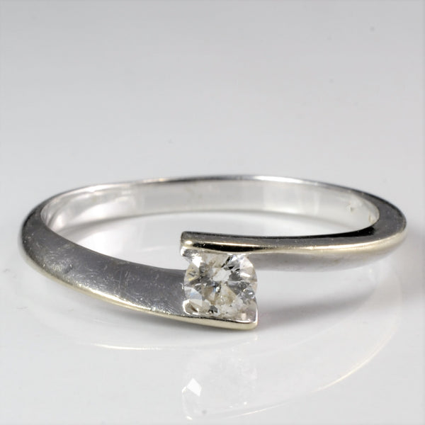 Bypass Diamond Engagement Ring | 0.14 ct, SZ 6.5 |