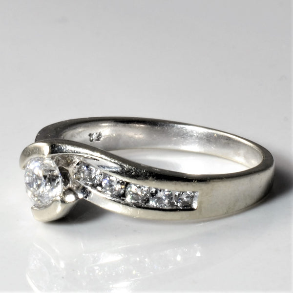 Channel Set Diamond Engagement Ring | 0.47ctw | SZ 6.5 |