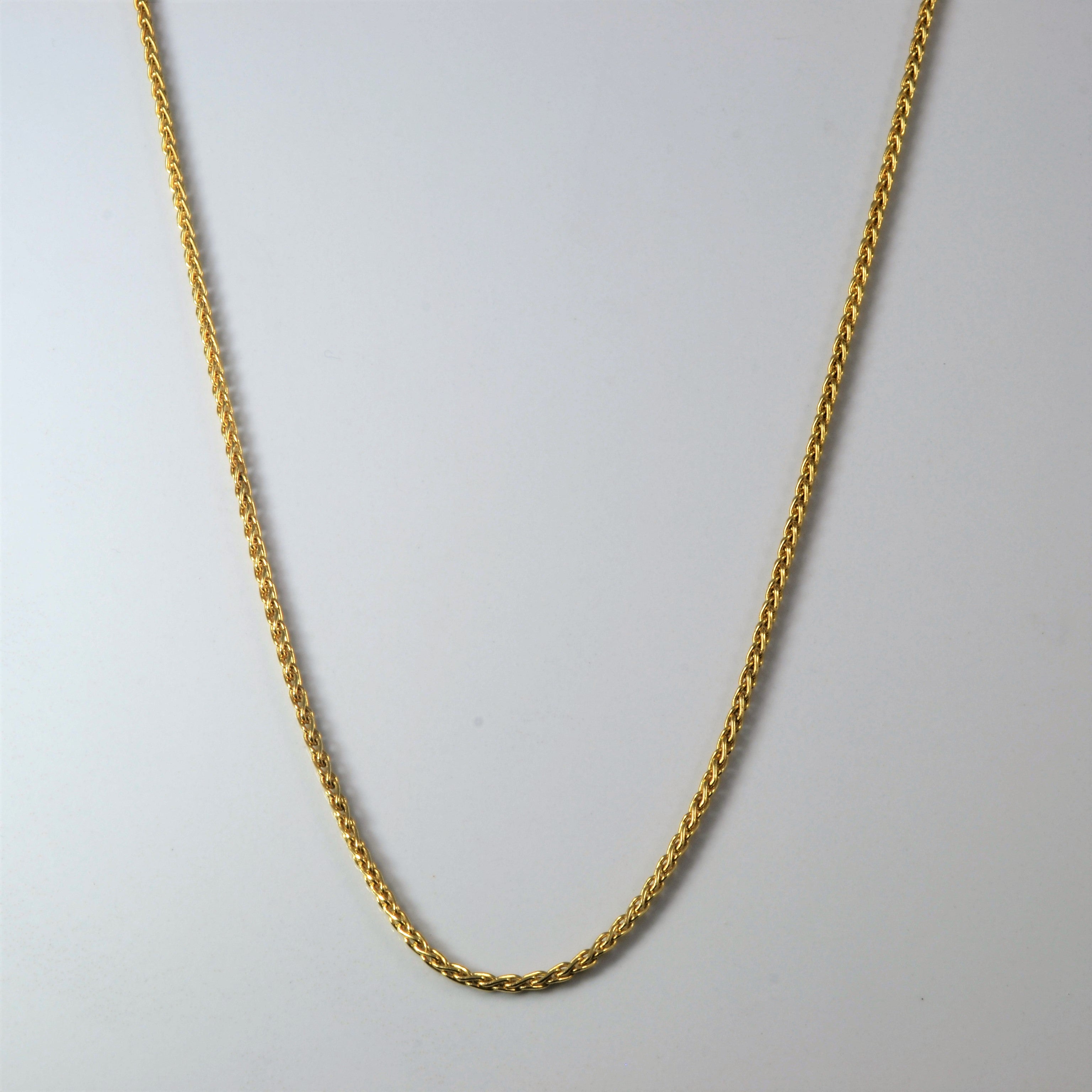 18k Yellow Gold Wheat Chain | 24" |