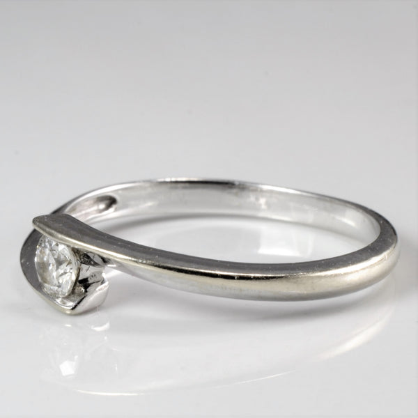 Bypass Diamond Engagement Ring | 0.14 ct, SZ 6.5 |