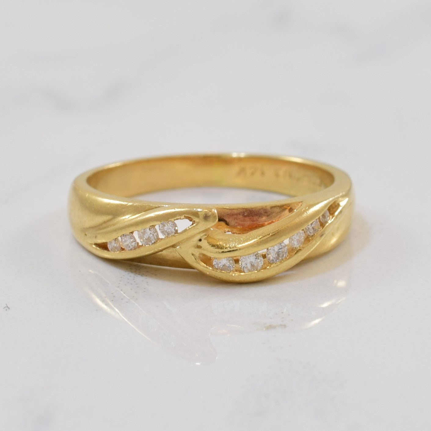 Bypass Contour Wedding Band | 0.10ctw | SZ 5.25 |
