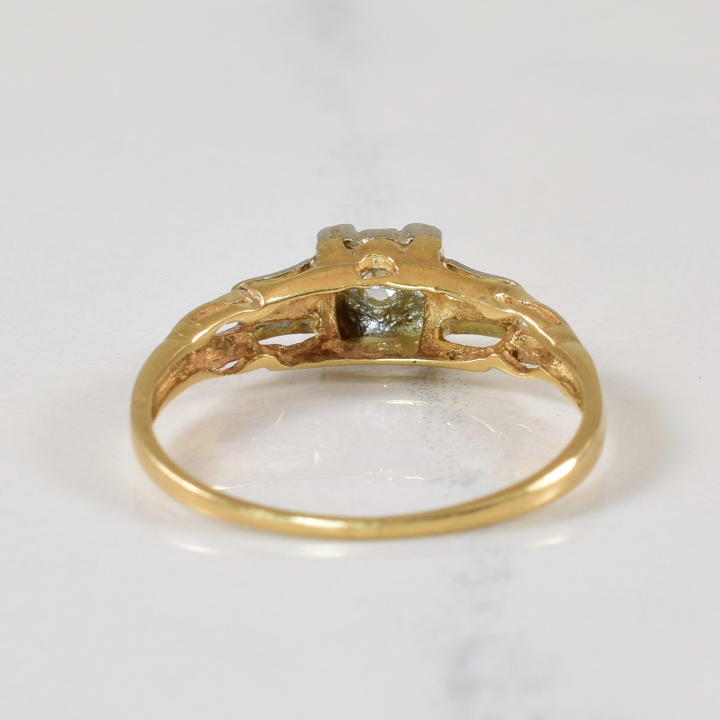 Solitaire Diamond Vintage Ring | 0.03ct | SZ 5 |