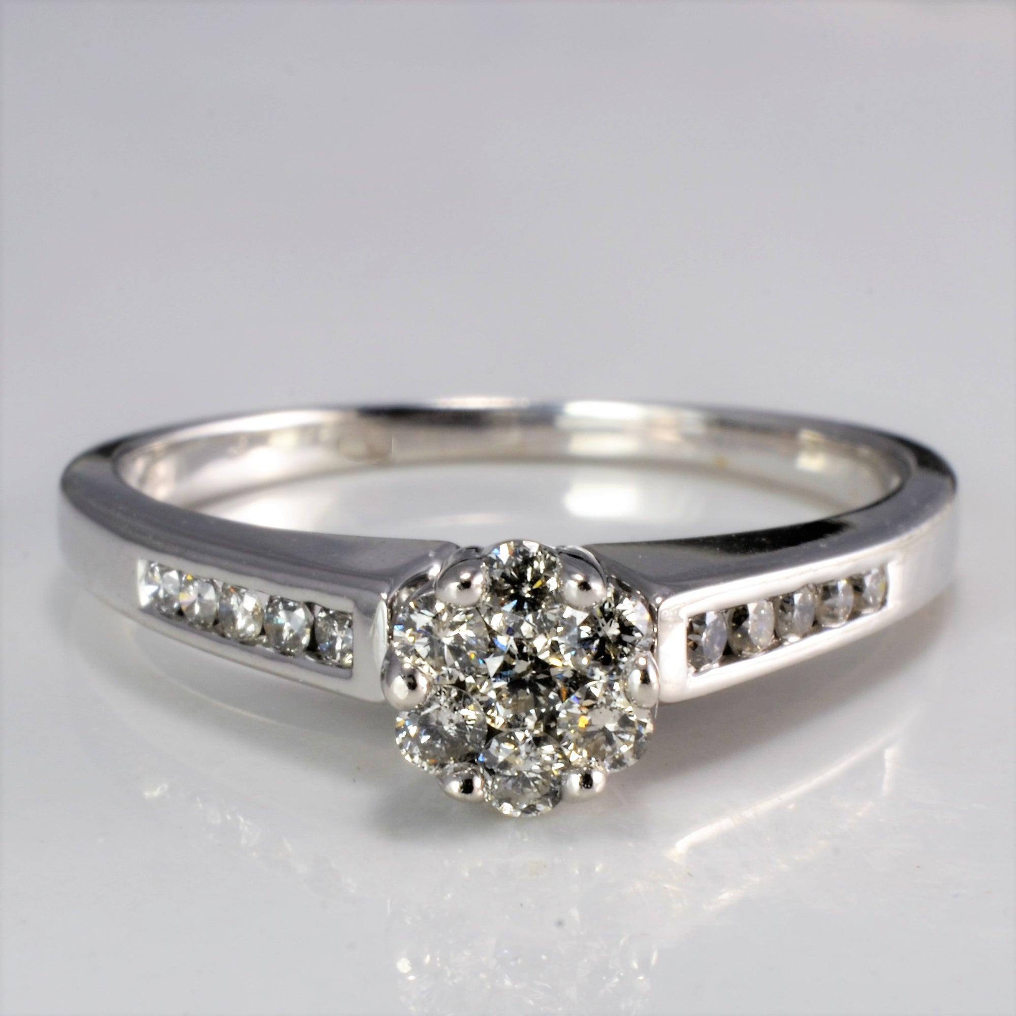 High Set Diamond Engagement Ring | 0.34 ctw, SZ 9 |