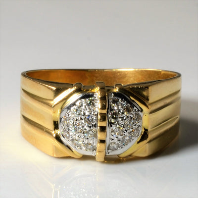 East West Oval Pave Cluster Ring | 0.27ctw | SZ 9.5 |