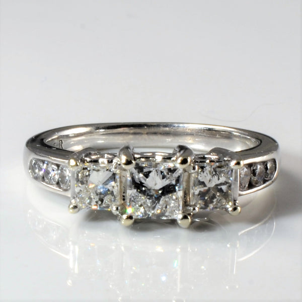 Past, Present, & Future Princess Diamond Ring | 1.35ctw | SZ 7.25 |
