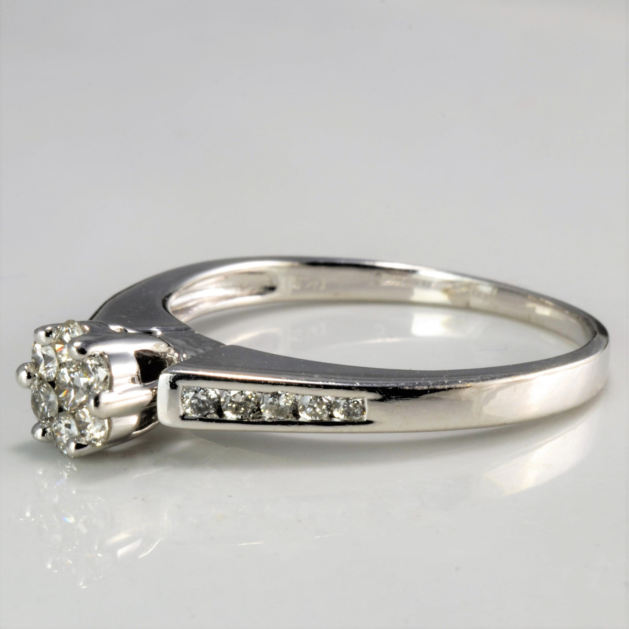 High Set Diamond Engagement Ring | 0.34 ctw, SZ 9 |