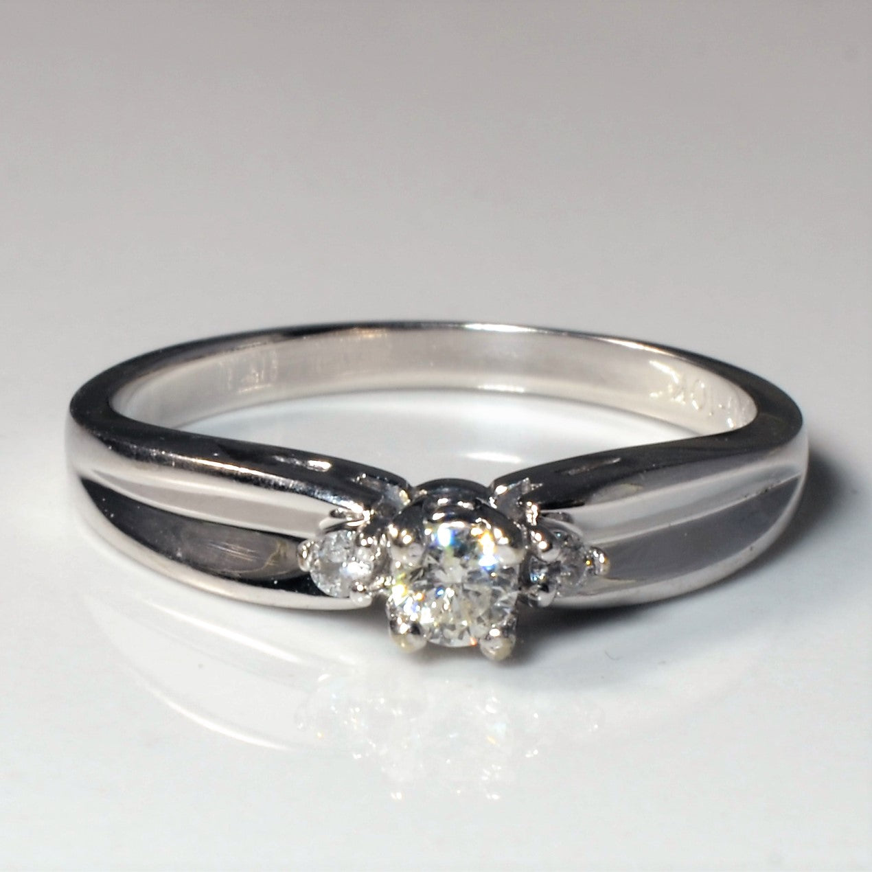 Three Stone Diamond Promise Ring | 0.12ctw | SZ 6 |