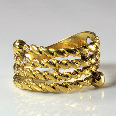 Twisted Gold Wrap Ring | SZ 6.5 |