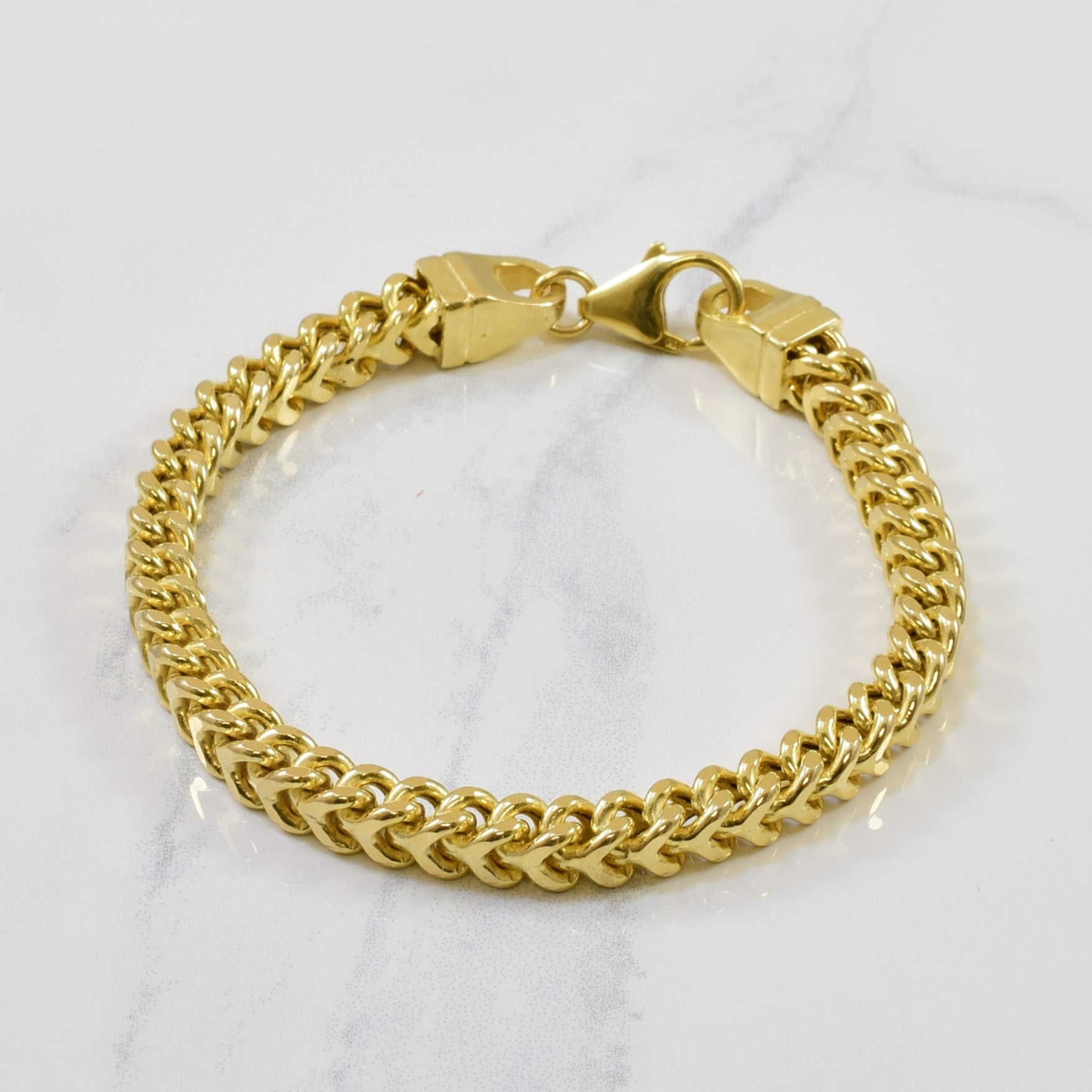 Double Link Heavy Curb Chain Bracelet | 8