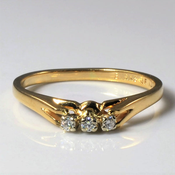Three Stone Diamond Ring | 0.045ctw | SZ 6 |