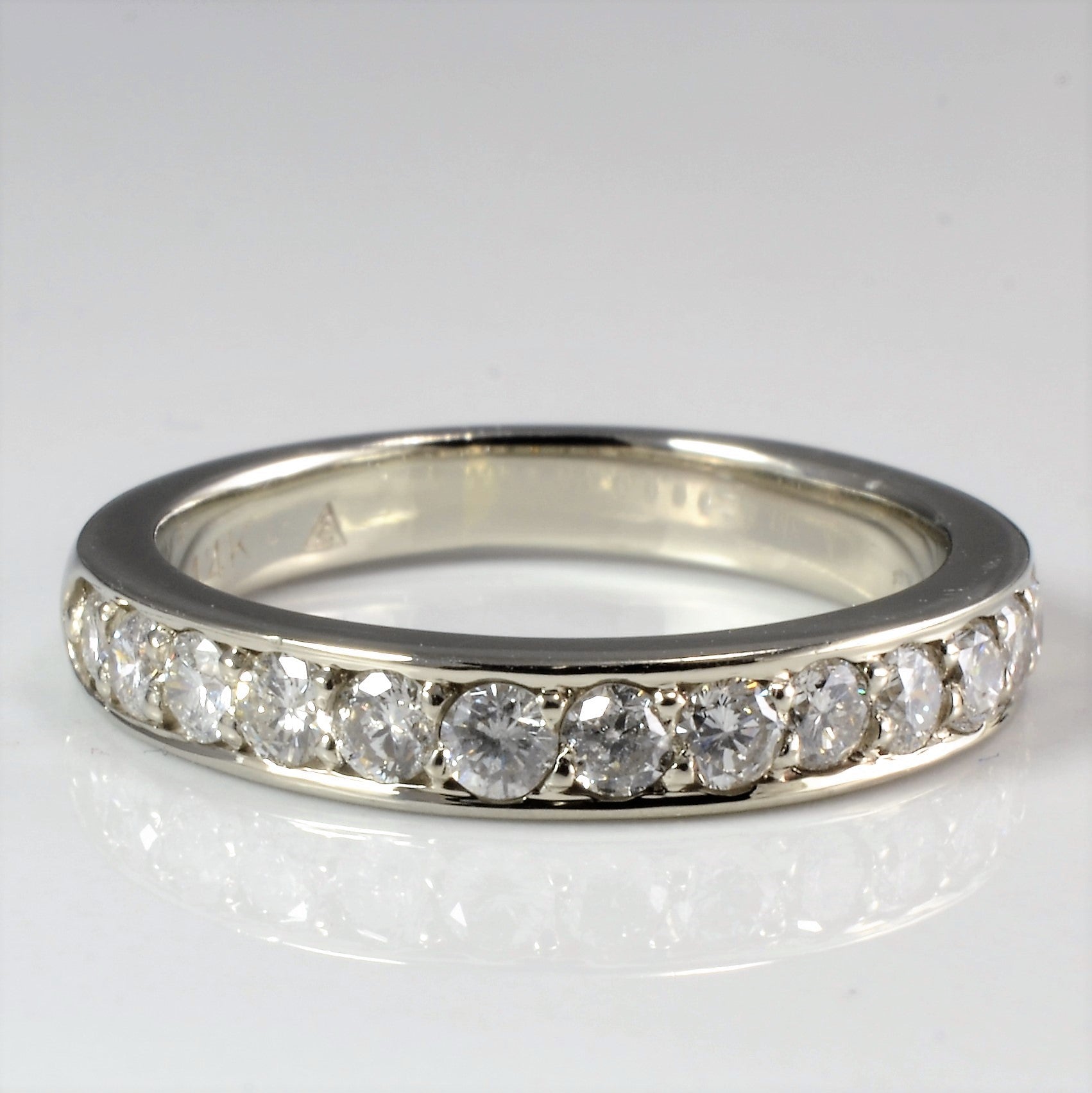 Diamond Semi Eternity Wedding Band | 0.72 ctw, SZ 6.25 |