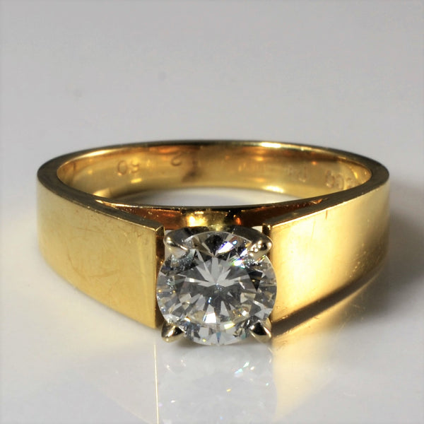 Wide Band Cathedral Engagement Ring | 0.59ct | SZ 4.5 |