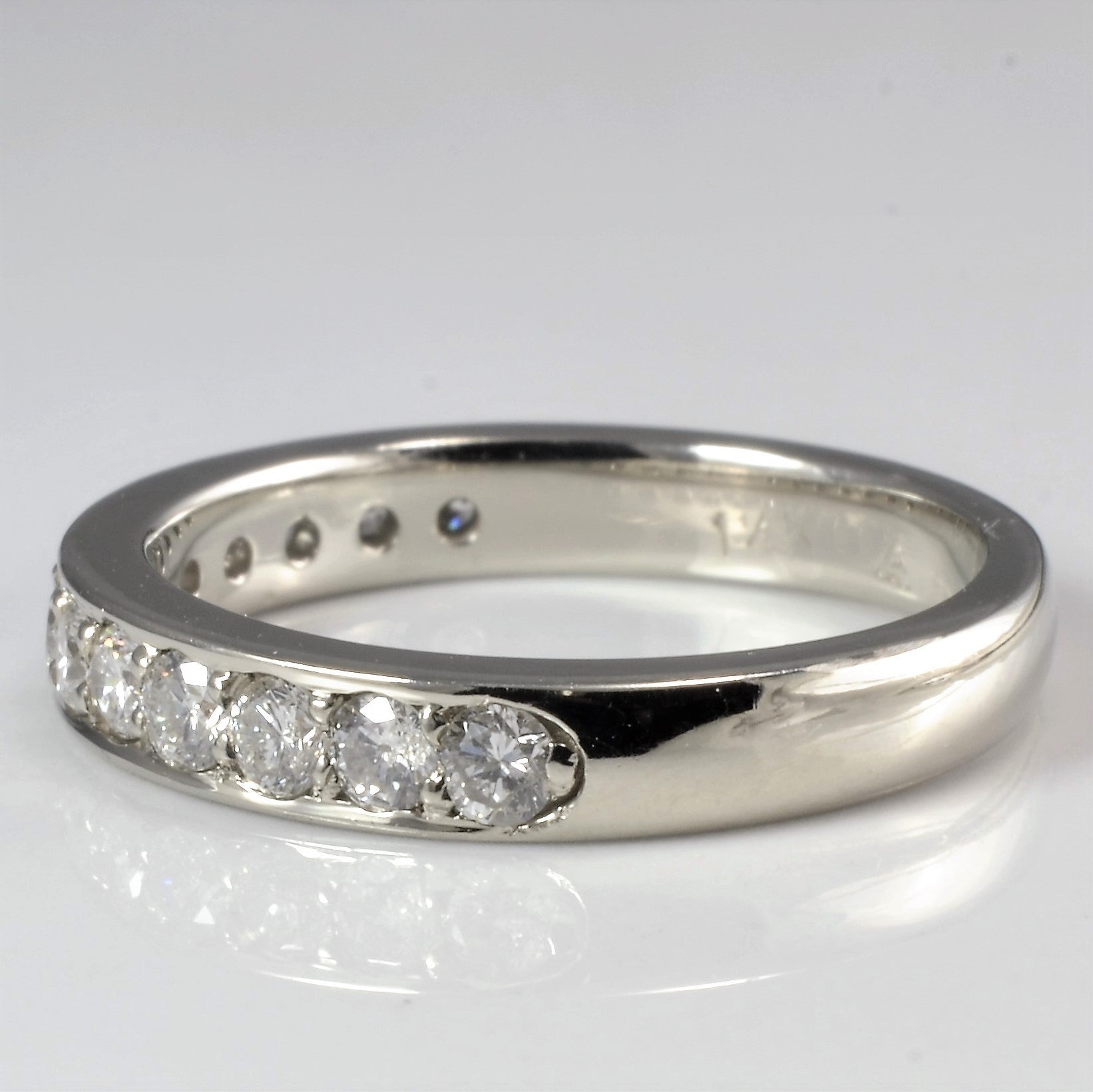 Diamond Semi Eternity Wedding Band | 0.72 ctw, SZ 6.25 |