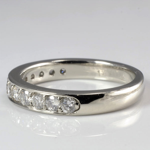 Diamond Semi Eternity Wedding Band | 0.72 ctw, SZ 6.25 |