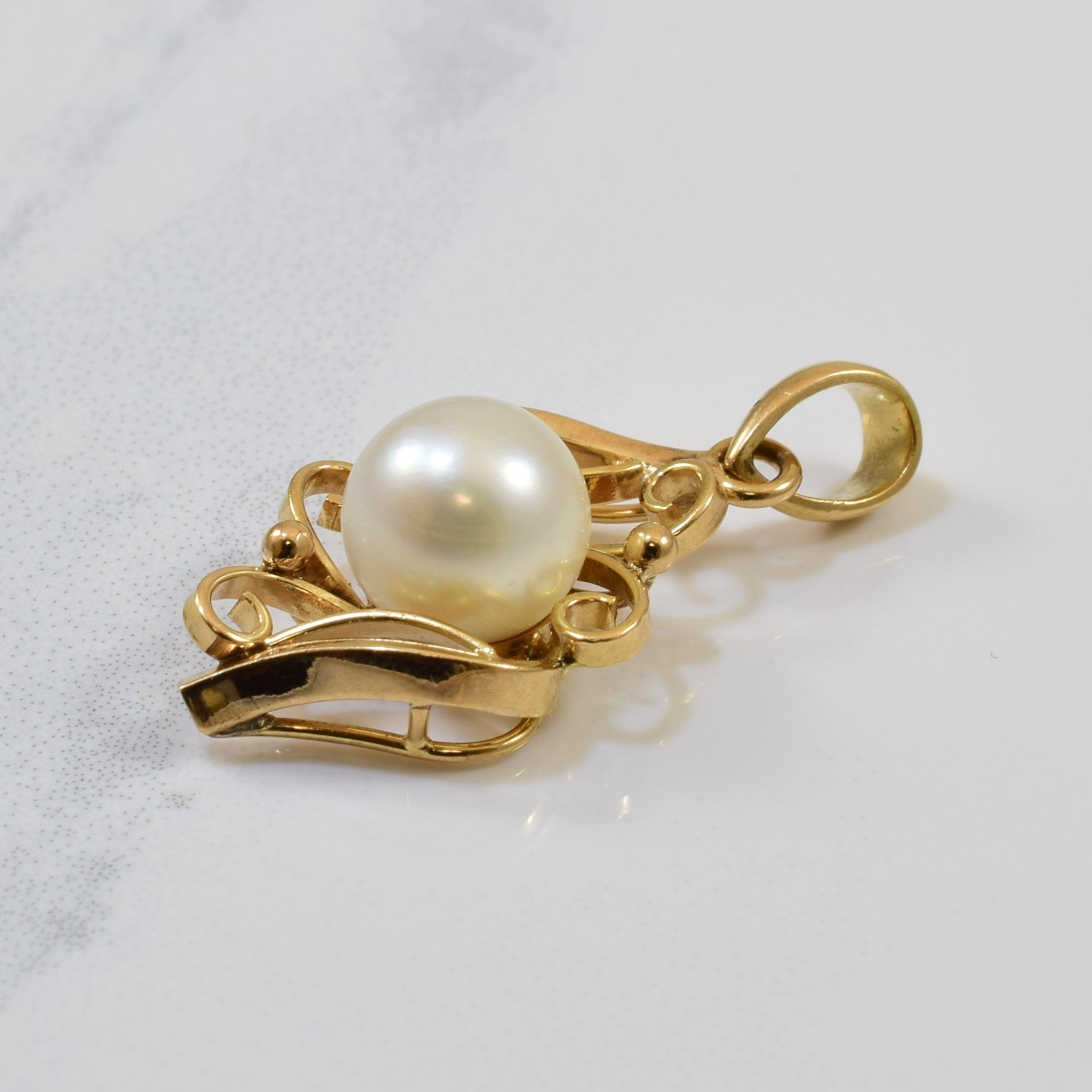 Filigree Pearl Drop Pendant | 3.00ct |
