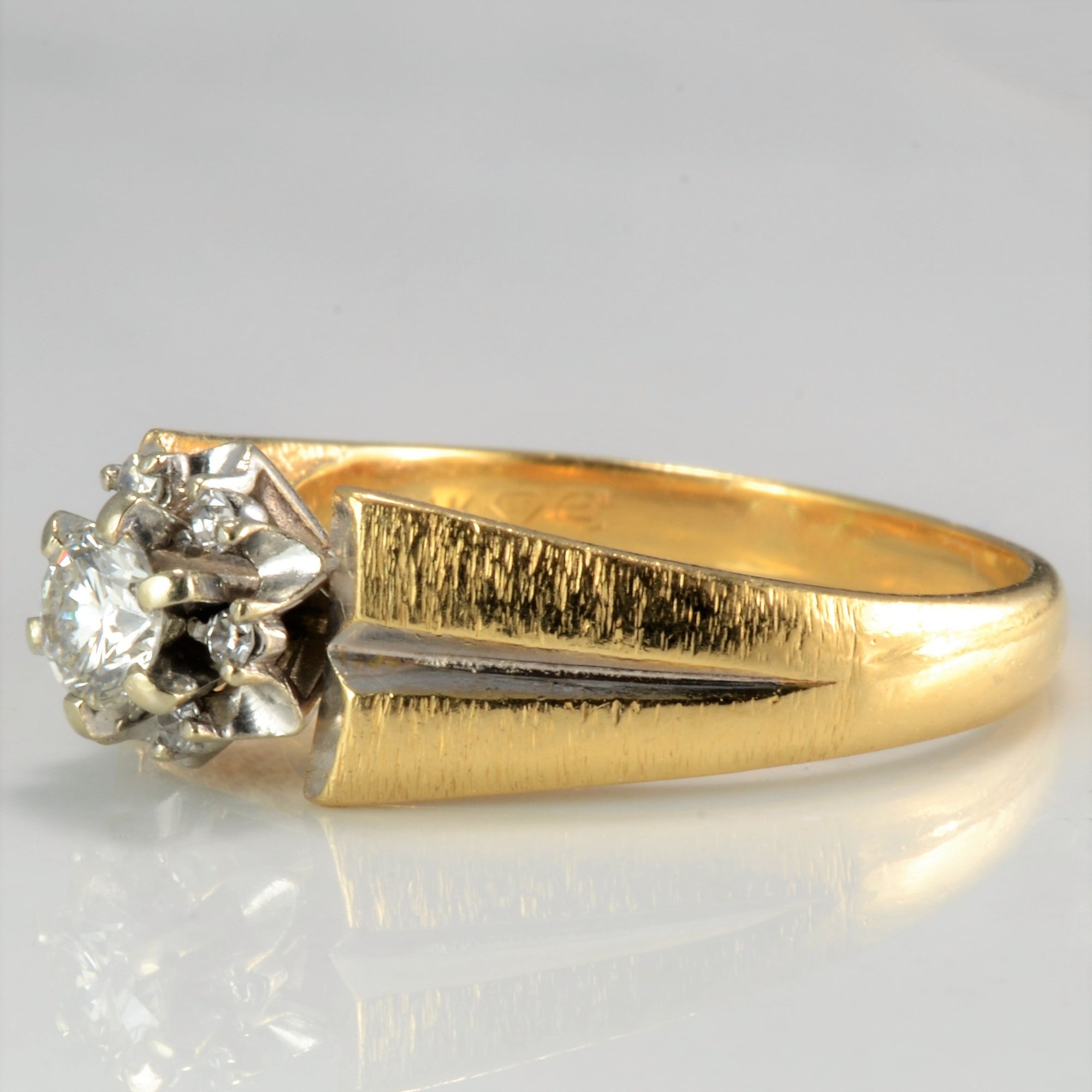Tapered High Set Diamond Engagement Ring | 0.30 ctw, SZ 7 |