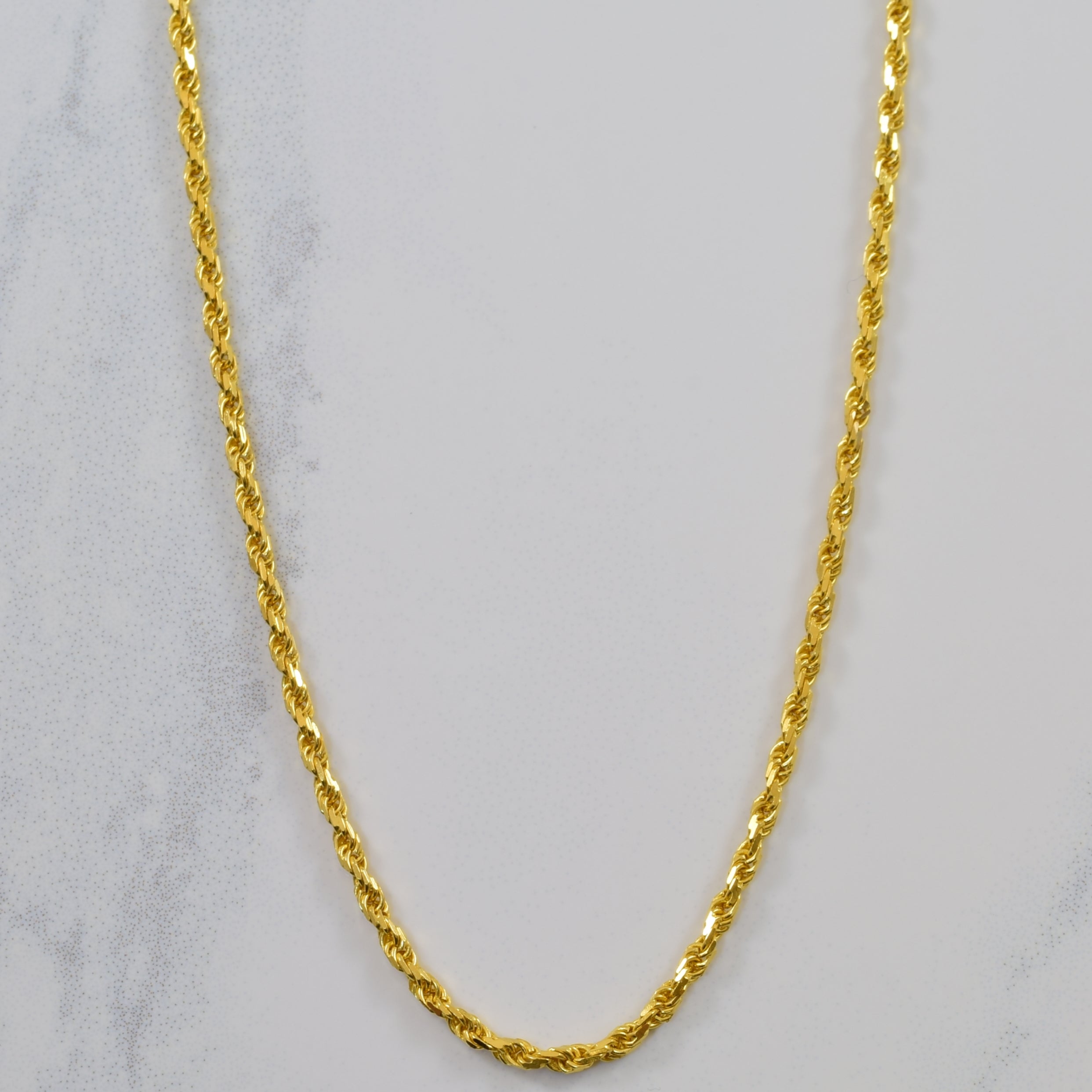 22k Yellow Gold Twisted Rope Chain | 17" |