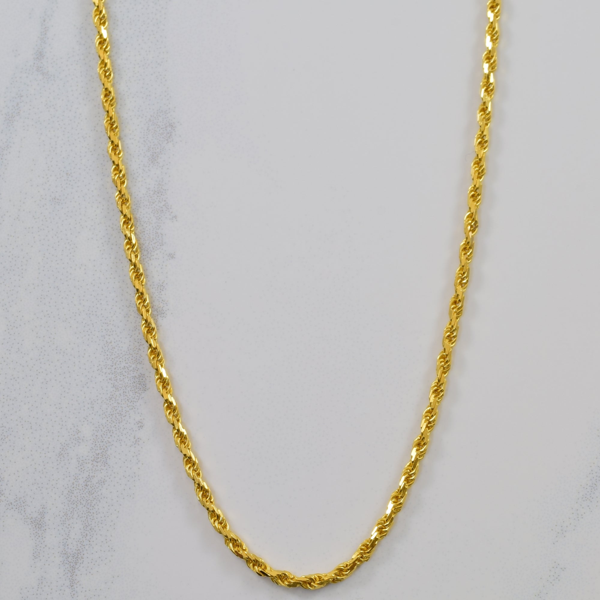 22k Yellow Gold Twisted Rope Chain | 17