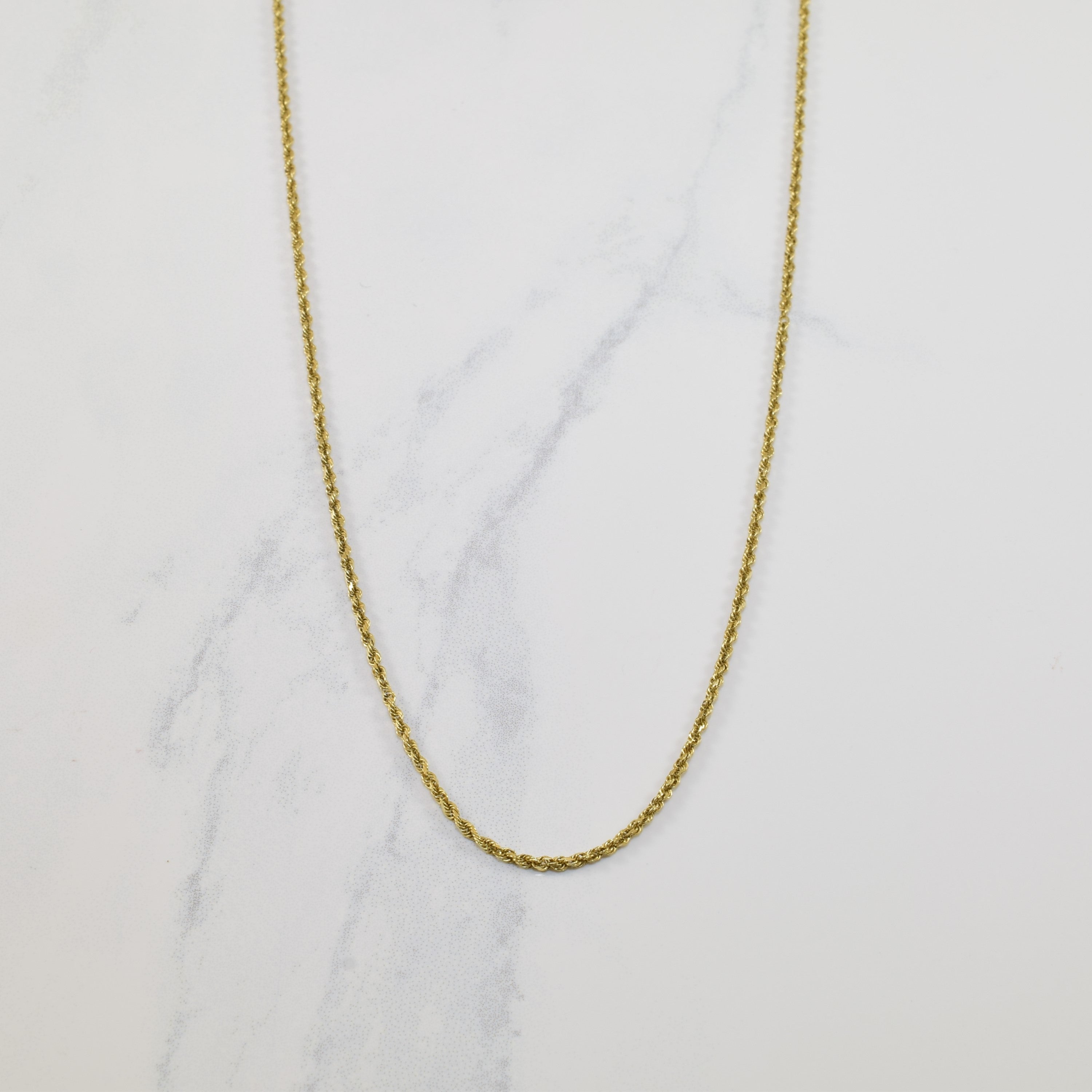 14k Yellow Gold Rope Chain | 19" |