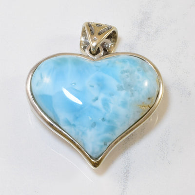 Larimar Heart Pendant | 30.00ct |