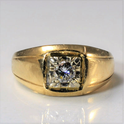 Illusion Set Solitaire Diamond Ring | 0.35ct | SZ 9.75 |