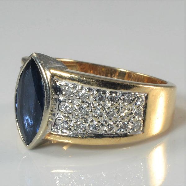 Marquise Sapphire & Diamond Ring | 1.70ct, 0.54ctw | SZ 5.75 |