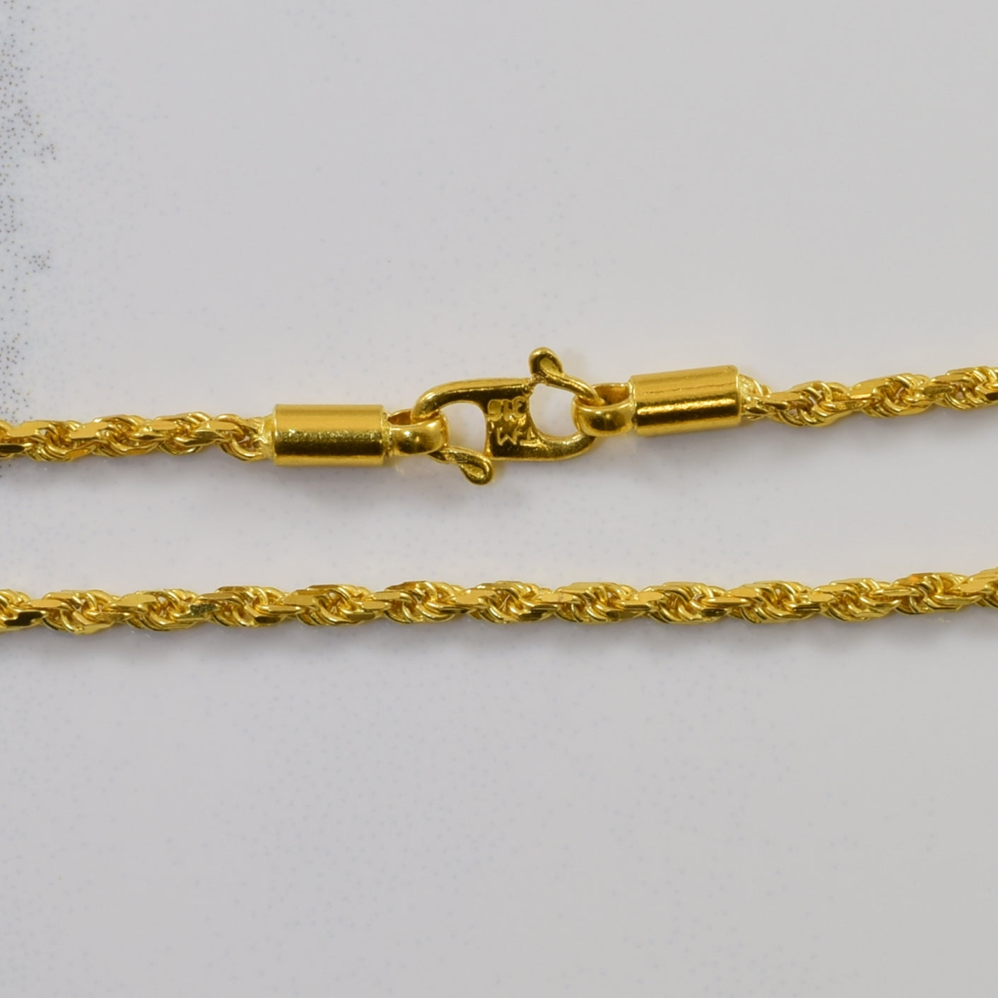 22k Yellow Gold Twisted Rope Chain | 17