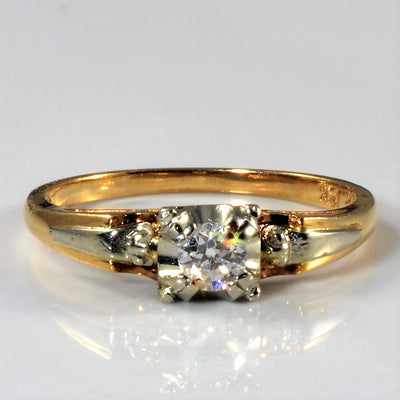 Old European Diamond Retro Solitaire Ring | 0.15ct | SZ 5.75 |