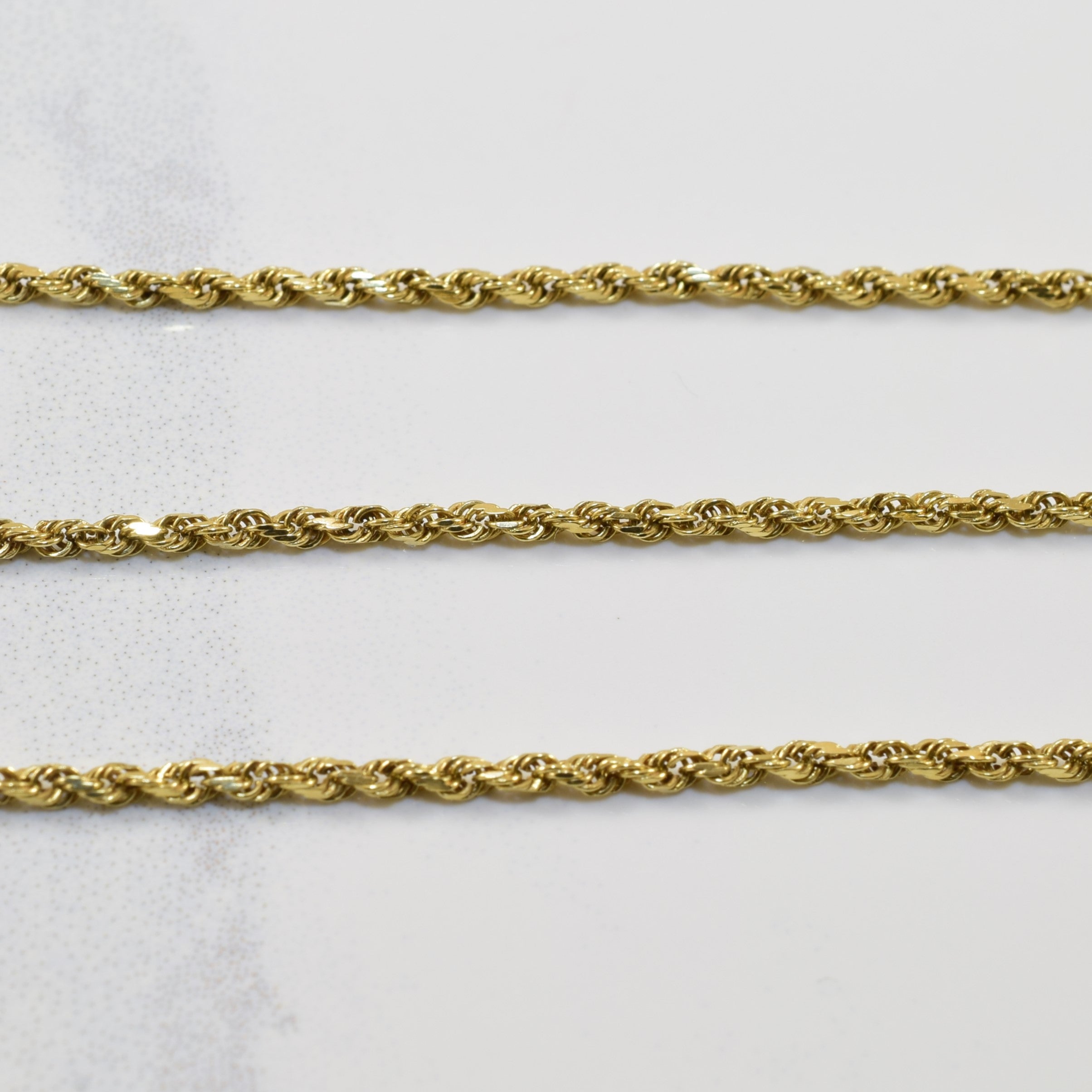 14k Yellow Gold Rope Chain | 19" |