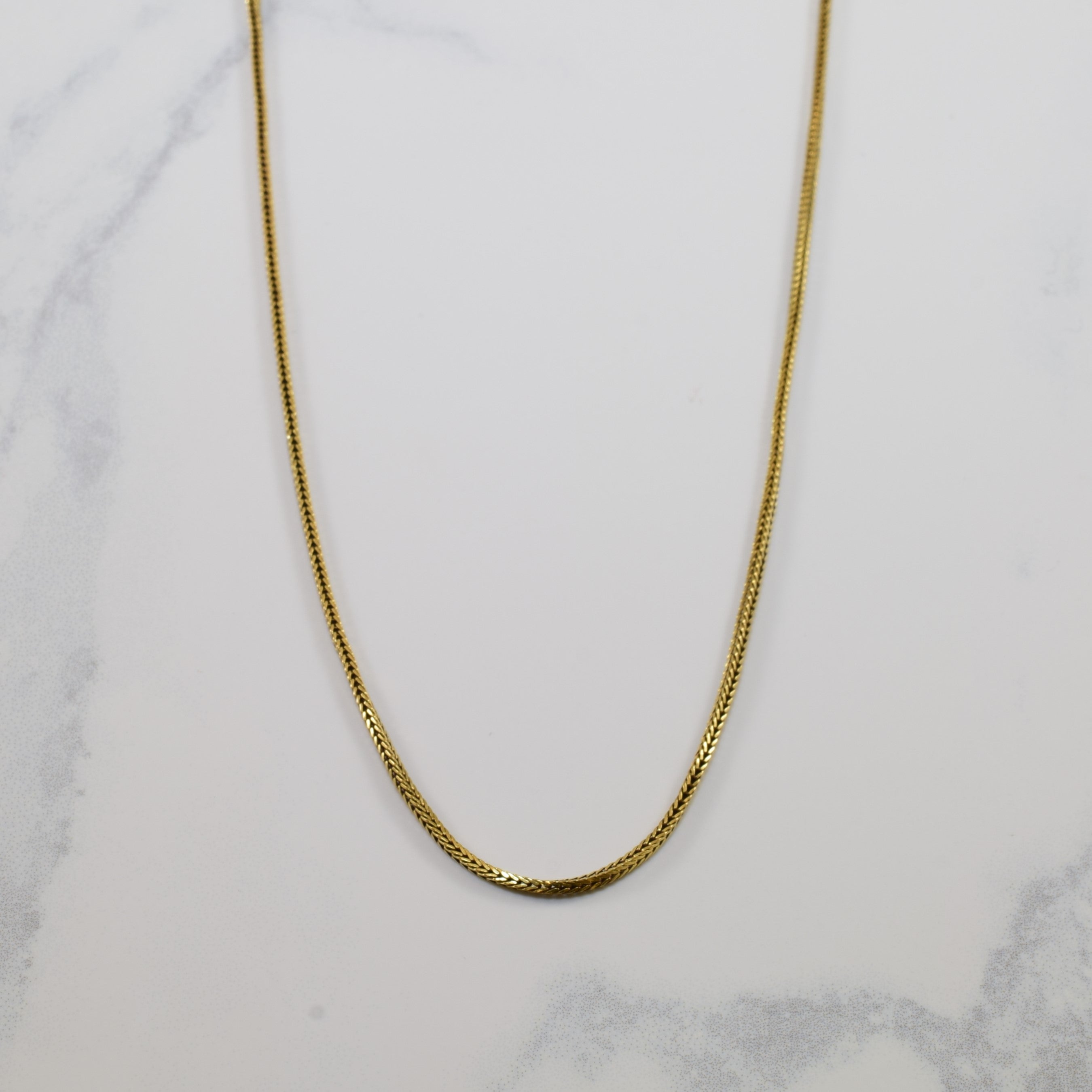 18k Yellow Gold Foxtail Chain | 18" |