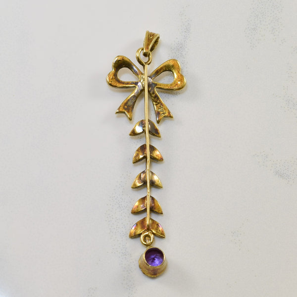 Victorian Amethyst & Seed Pearl Pendant | 0.24ct, 0.20ctw |