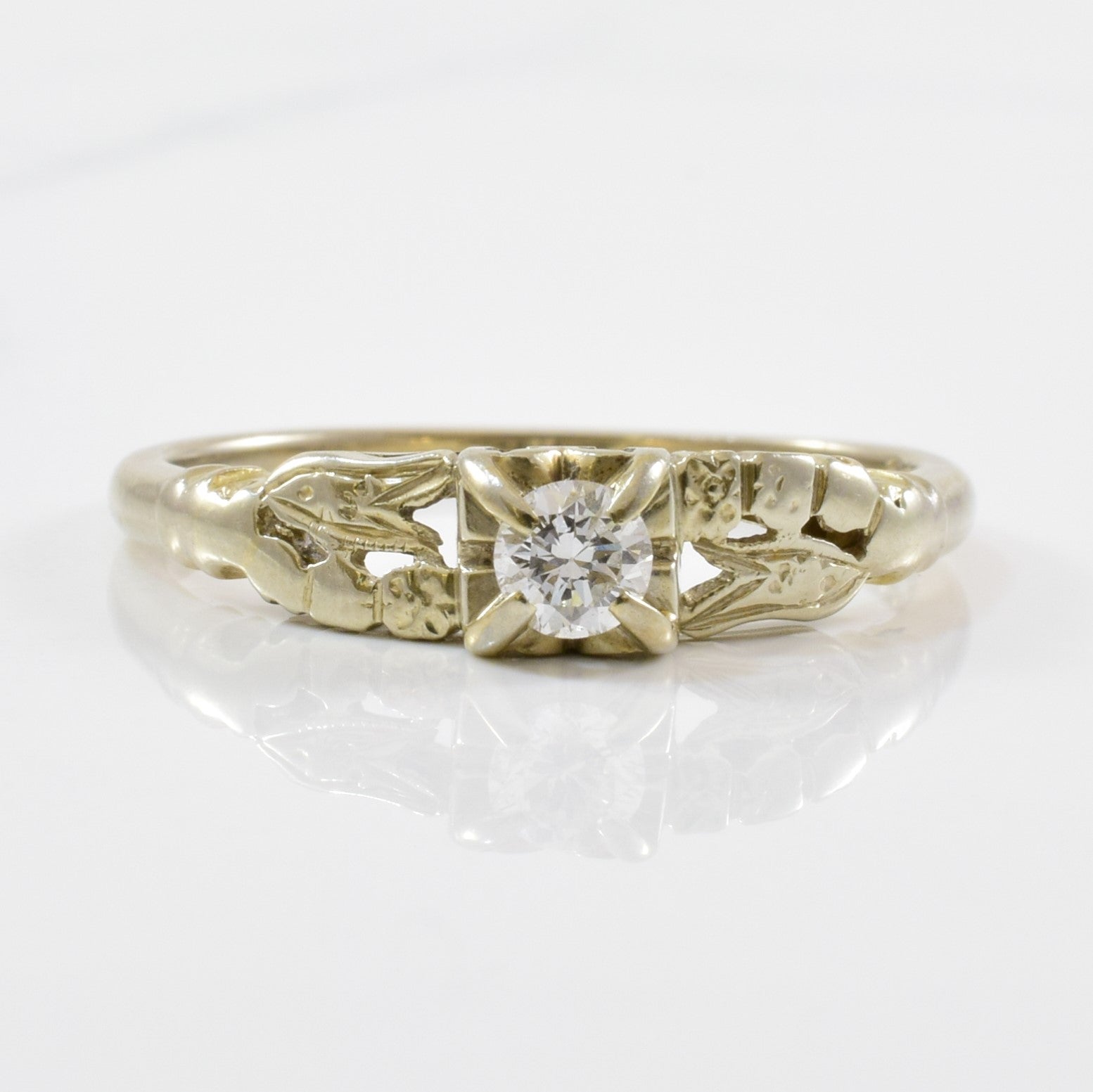 Retro Era Diamond Engagement Ring | 0.15ct | SZ 7.75 |