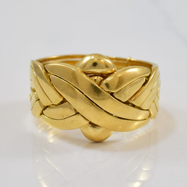 Yellow Gold Puzzle Ring | SZ 13 |