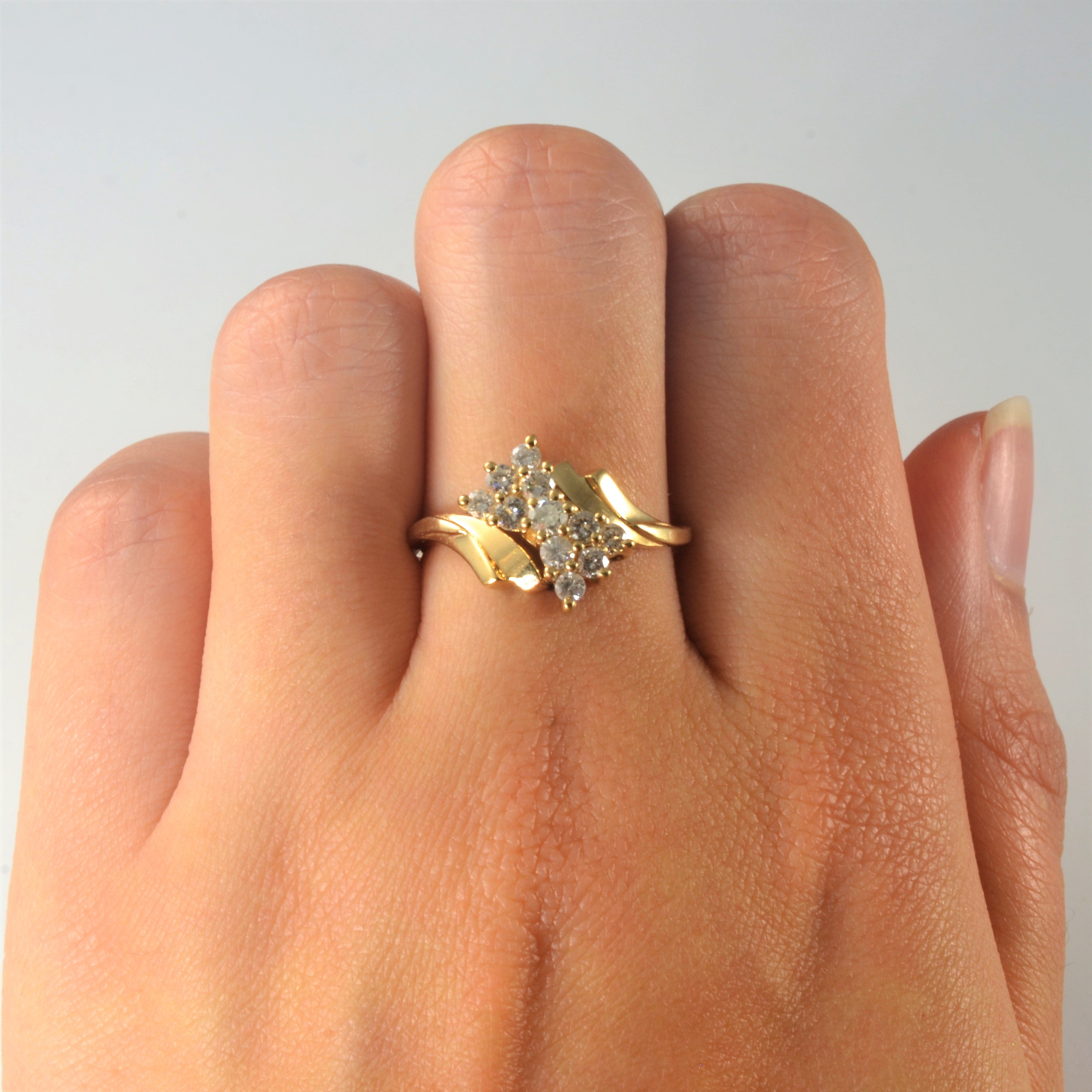 Bypass Cluster Diamond Ring | 0.50ctw | SZ 7.5 |