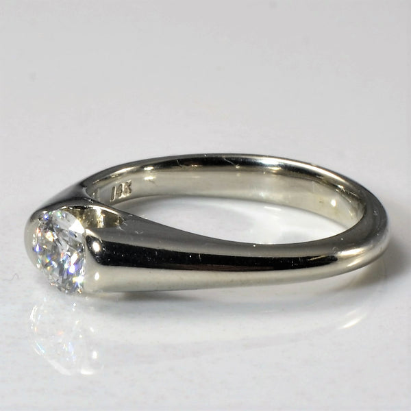 Semi Bezel Solitaire GIA Diamond Ring | 0.34ct | SZ 4 |