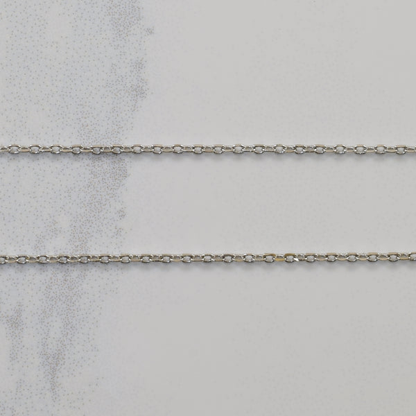 18k White Gold Cable Chain | 15